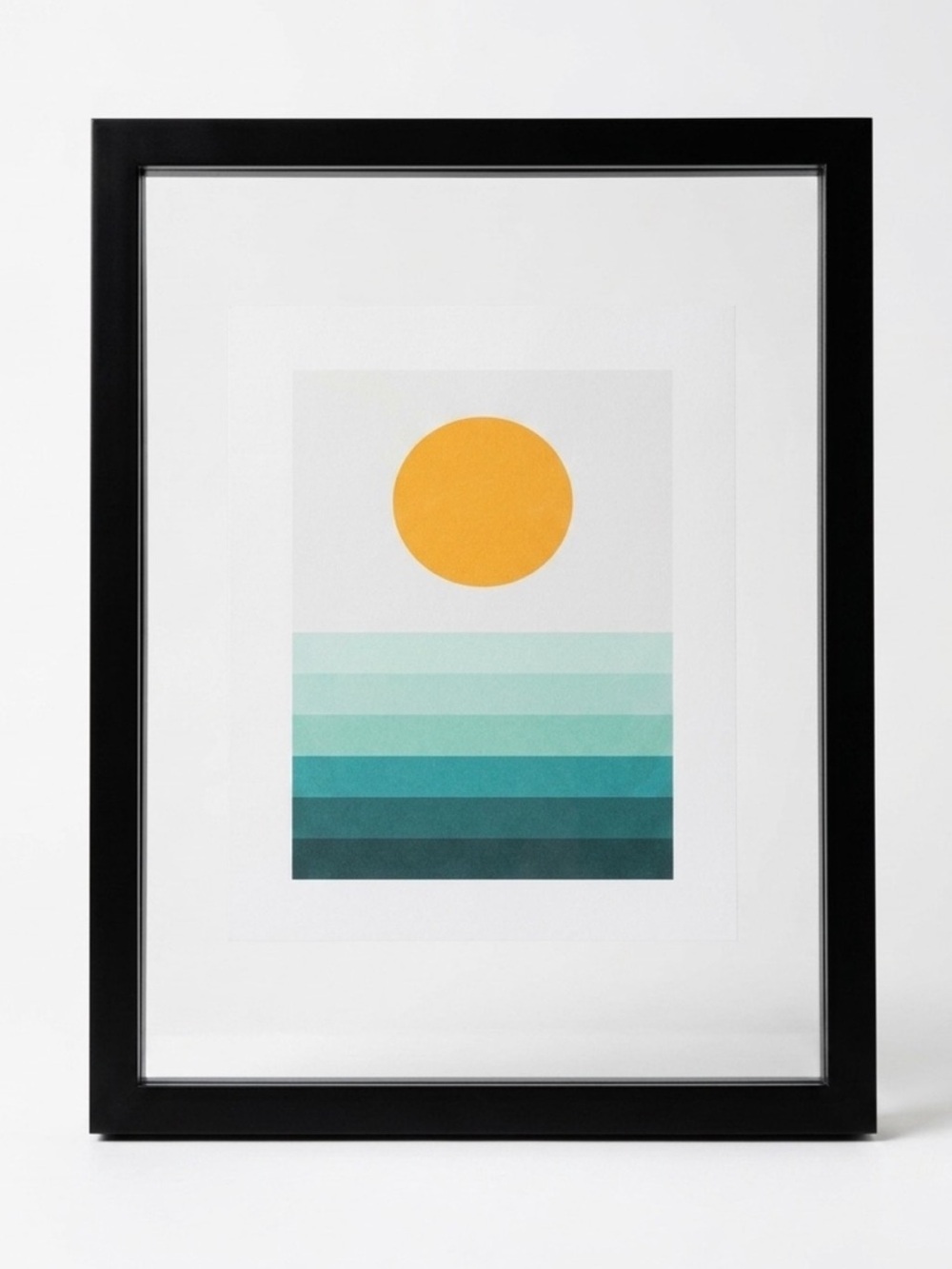 MCM Sunset Giclee Print 8x10 & Project 62 Black 11x14 Wood Floating Frame